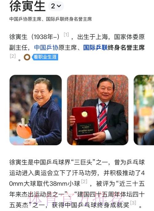 WTT和世界排名引争议，徐寅生公开质疑，奥运会派谁打我说了算